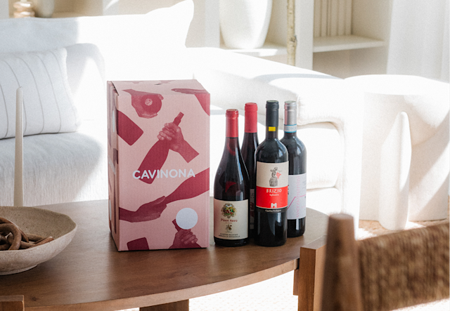 A set of Gruppo Terroni restaurant wine bottles.